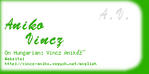 aniko vincz business card